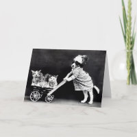 Tarjetas de nota de los perritos y de los gatitos