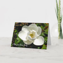 Tarjetas de nota de magnolia personalizadas