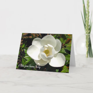 Tarjetas de nota de magnolia personalizadas