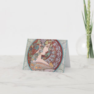 Tarjetas de nota de Nouveau del arte de la hiedra