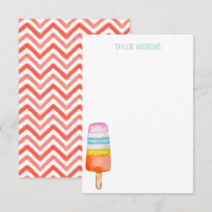 Tarjetas de nota de paleta de acuarela