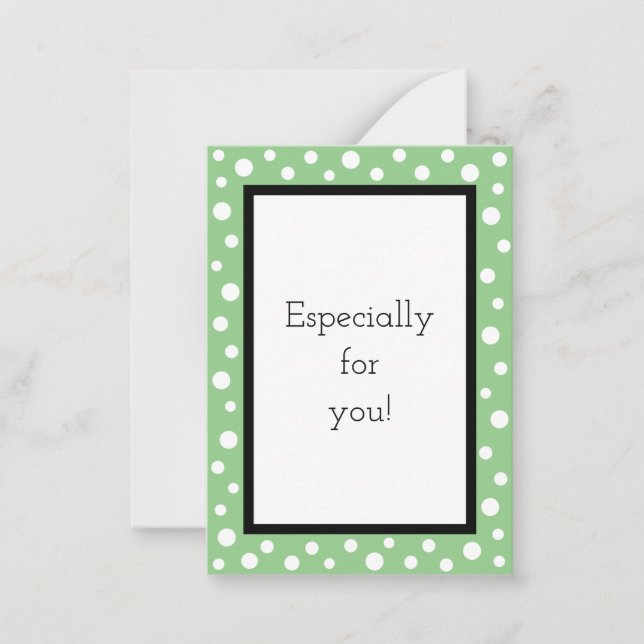 Tarjetas de nota de regalo de puntos pequeños_Gree (Anverso)