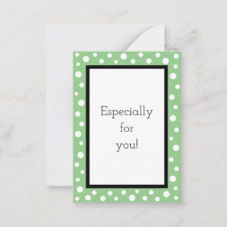 Tarjetas de nota de regalo de puntos pequeños_Gree