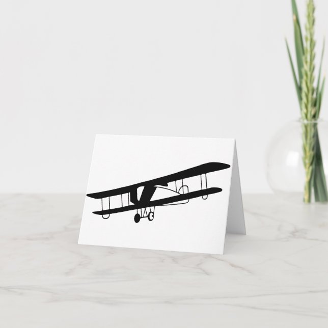 Tarjetas de nota del aeroplano del vintage (Anverso)