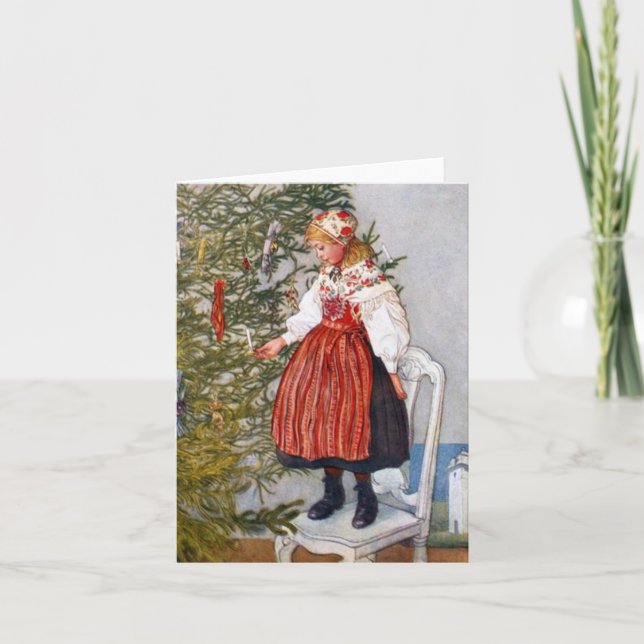 Tarjetas de nota del árbol de navidad de Carl (Anverso)