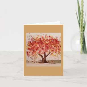 Tarjetas de nota del árbol del otoño