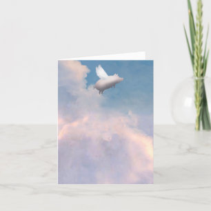 tarjetas de nota del cerdo del vuelo