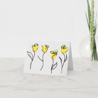 Tarjetas de nota del rosa amarillo de Zonta