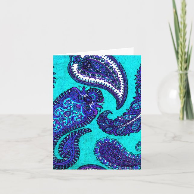 Tarjetas de nota eléctricas de Paisley de la (Anverso)