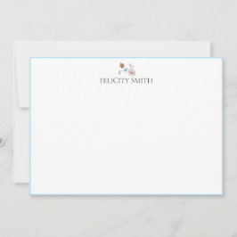 Tarjetas de nota Elegante azul plano moderno
