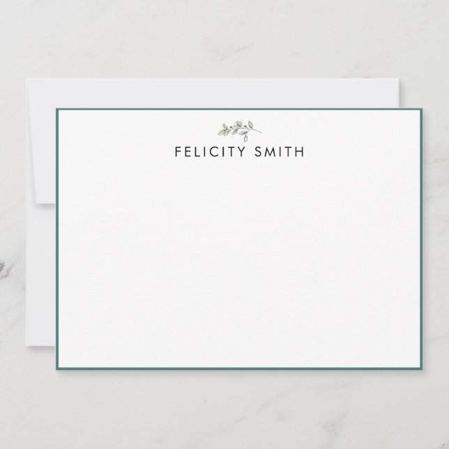 Tarjetas de nota Elegante estilo plano moderno bot (Anverso)