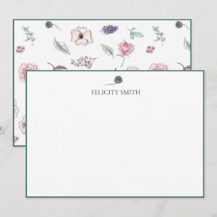 Tarjetas de nota Elegante Foliage Botánico Moderno
