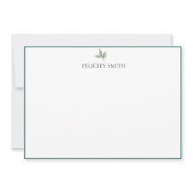 Tarjetas de nota Elegante Foliage Botánico Moderno