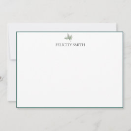 Tarjetas de nota Elegante Foliage Botánico Moderno