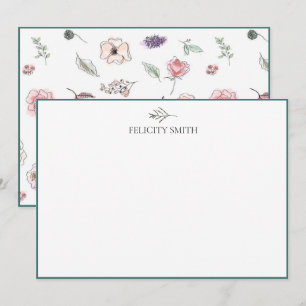Tarjetas de nota Elegante Foliage Botánico Moderno
