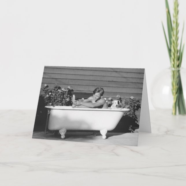 Tarjetas de nota en blanco con la imagen hilarante (Anverso)