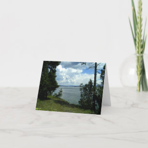 Tarjetas de nota en blanco de Yellowstone del lago