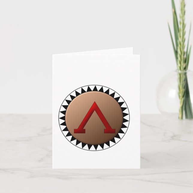 Tarjetas de nota Escudo Espartano (Anverso)