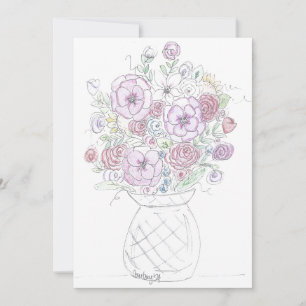 Tarjetas de nota floral