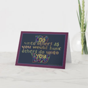 Tarjetas de nota inspiradoras - norma de oro