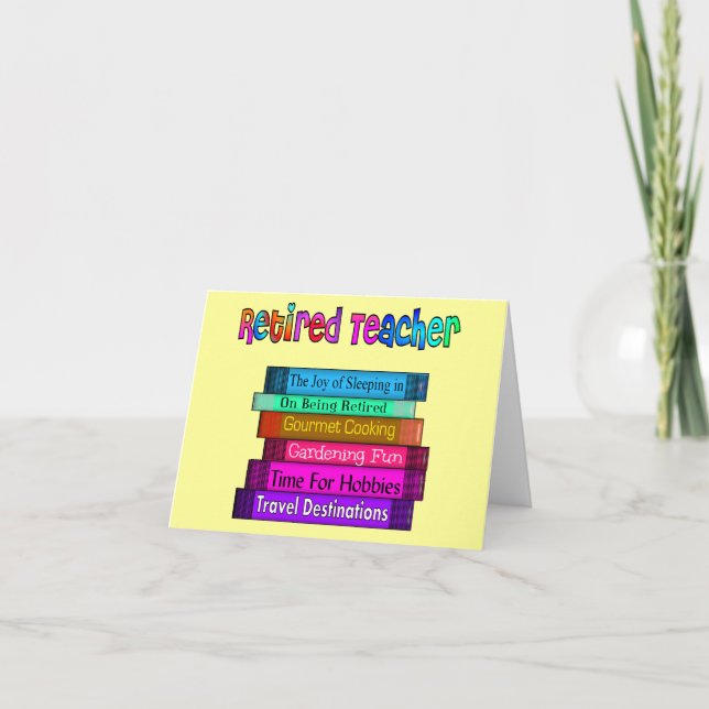 Tarjetas de nota jubiladas del profesor (Anverso)