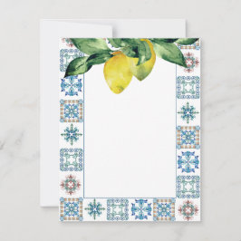 Tarjetas de nota Lemons con el modelo de mosaico d