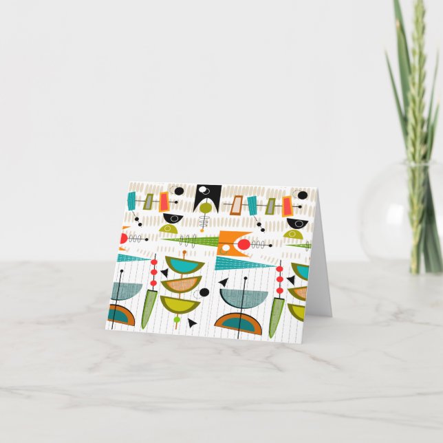 Tarjetas de nota modernas de mediados del siglo 20 (Anverso)