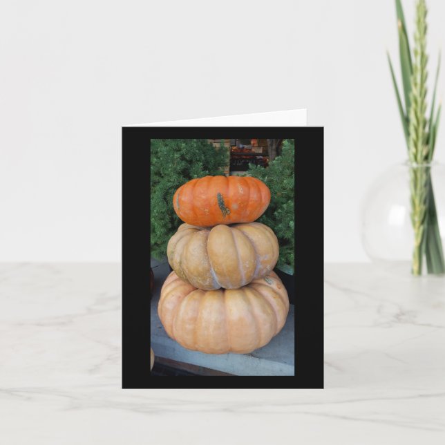 Tarjetas de nota otoñales de la calabaza (Anverso)