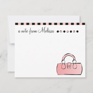 Tarjetas de nota para bolsos de mano