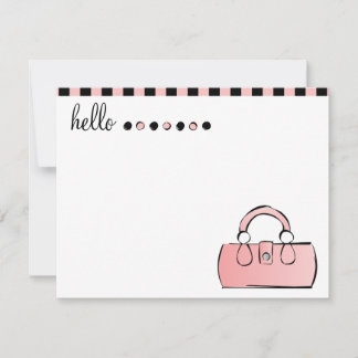Tarjetas de nota para bolsos de mano