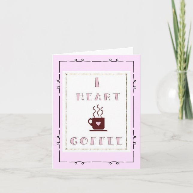 Tarjetas de nota para el café del corazón (Anverso)
