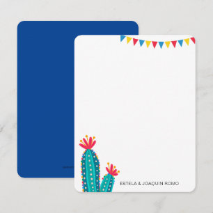 Tarjetas de nota personalizadas Cactus Fiesta