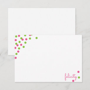 Tarjetas de nota personalizadas de Confetti
