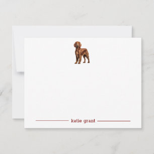 Tarjetas de nota personalizadas de Irish Setter