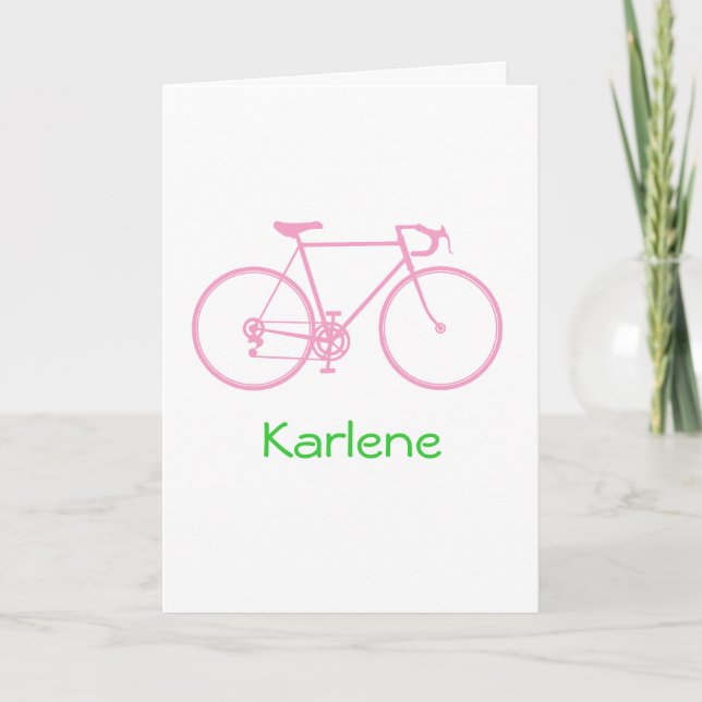Tarjetas de nota personalizadas de la bici (Anverso)