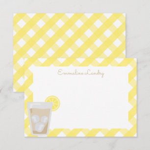Tarjetas de nota personalizadas de té dulce y ging