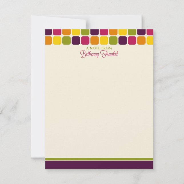 Tarjetas de nota plana Bethenny Frankel Personaliz (Anverso)