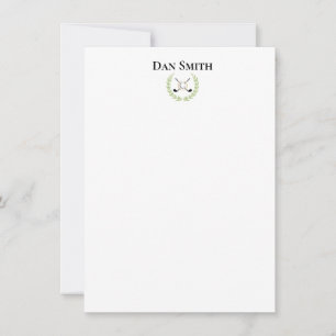 Tarjetas de nota plana con nombre personalizado