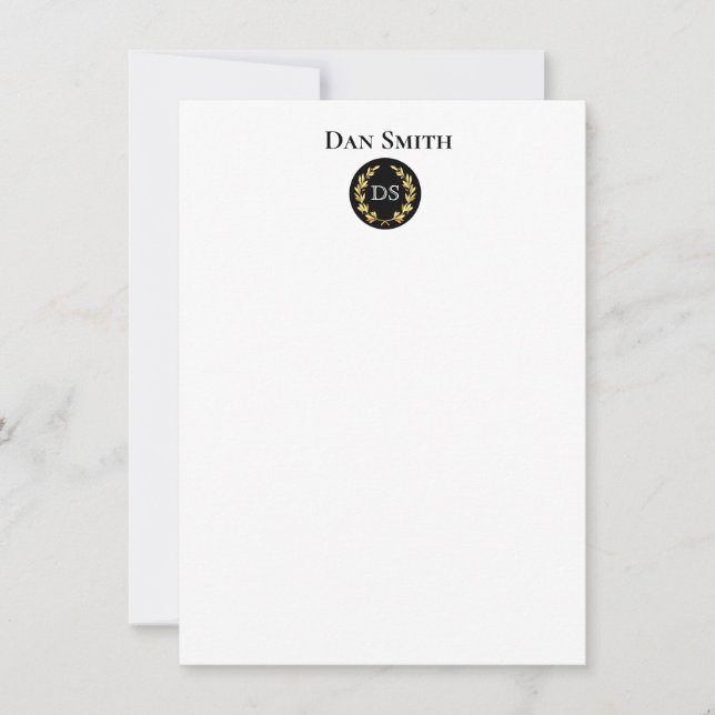 Tarjetas de nota plana con nombre personalizado (Anverso)