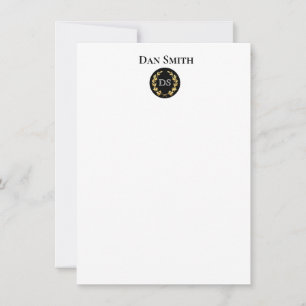 Tarjetas de nota plana con nombre personalizado