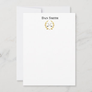 Tarjetas de nota plana con nombre personalizado