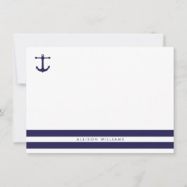 Tarjetas de nota plana de la Marina Náutica