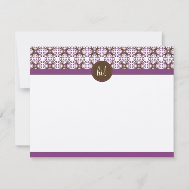 Tarjetas de nota plana decorativa (GG) de moda (Anverso)