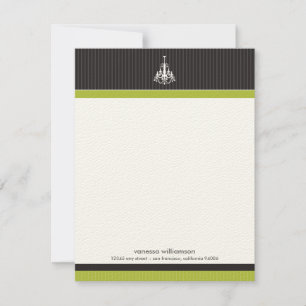 Tarjetas de nota plana (lime) Personalizado de can