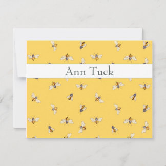 Tarjetas de nota plana personalizadas - Abejas con