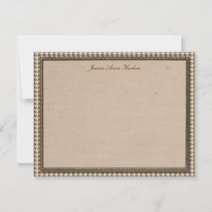 Tarjetas de nota plana personalizadas con una cabi