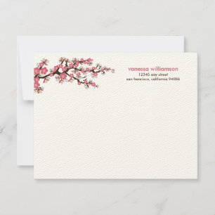 Tarjetas de nota plana Personalizado de flores de 
