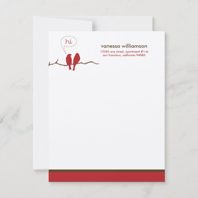 Tarjetas de nota plana Personalizado de pequeños b (Anverso)