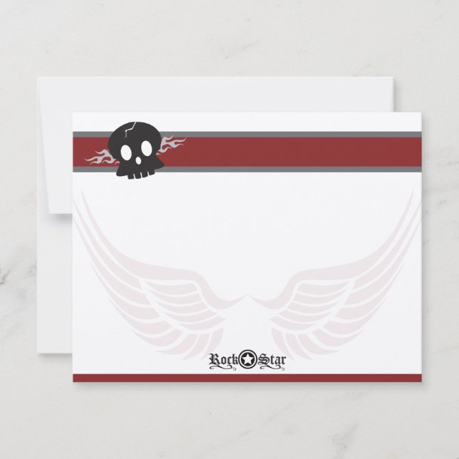 Tarjetas de nota plana Rock Star (MTV) (Anverso)