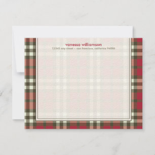 Tarjetas de nota plana (rojo) Personalizado de la 